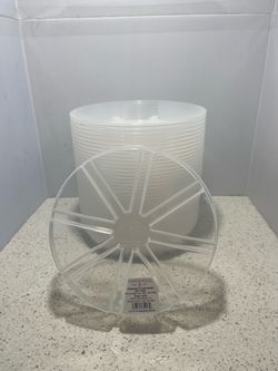 37 Threshold 8" Clear Plant Saucers – Set