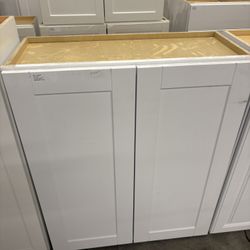 White Wall Cabinet 30x12x36
