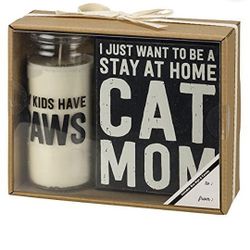 I Just Want to Be A Stay at Home Cat Mom Home Décor Gift Set