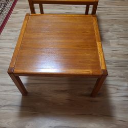 Teak Coffee Table and One End Table 