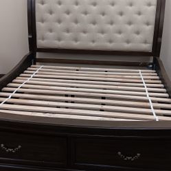 Brown Upholster Bedroom Set