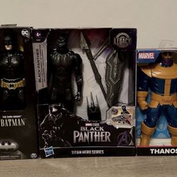 Batman Black Panther Thanos Brand New Action Figures In Box 