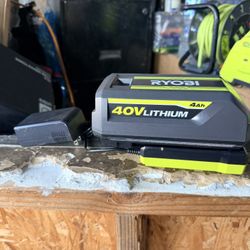 ryobi 40v battery and charger new