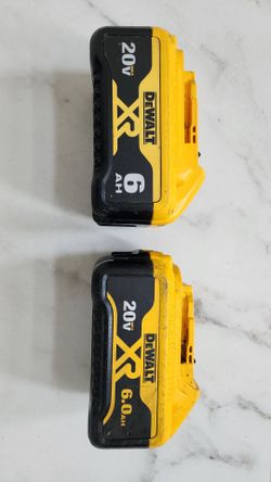 2 pack Dewalt 6ah 20v lithium battery pack