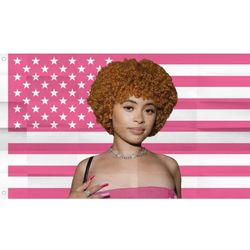 ICE SPICE Tapesty w/ pinkish colored flag