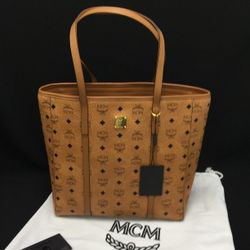 MCM Aren Top-Zip Shopper in Visetos Size Medium