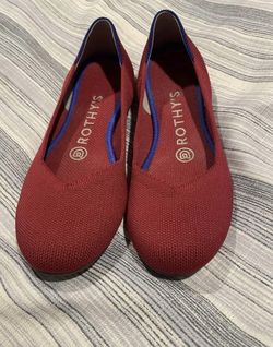 Rothy's Scooter Red Rounded Toe Ballet Flat Size 6