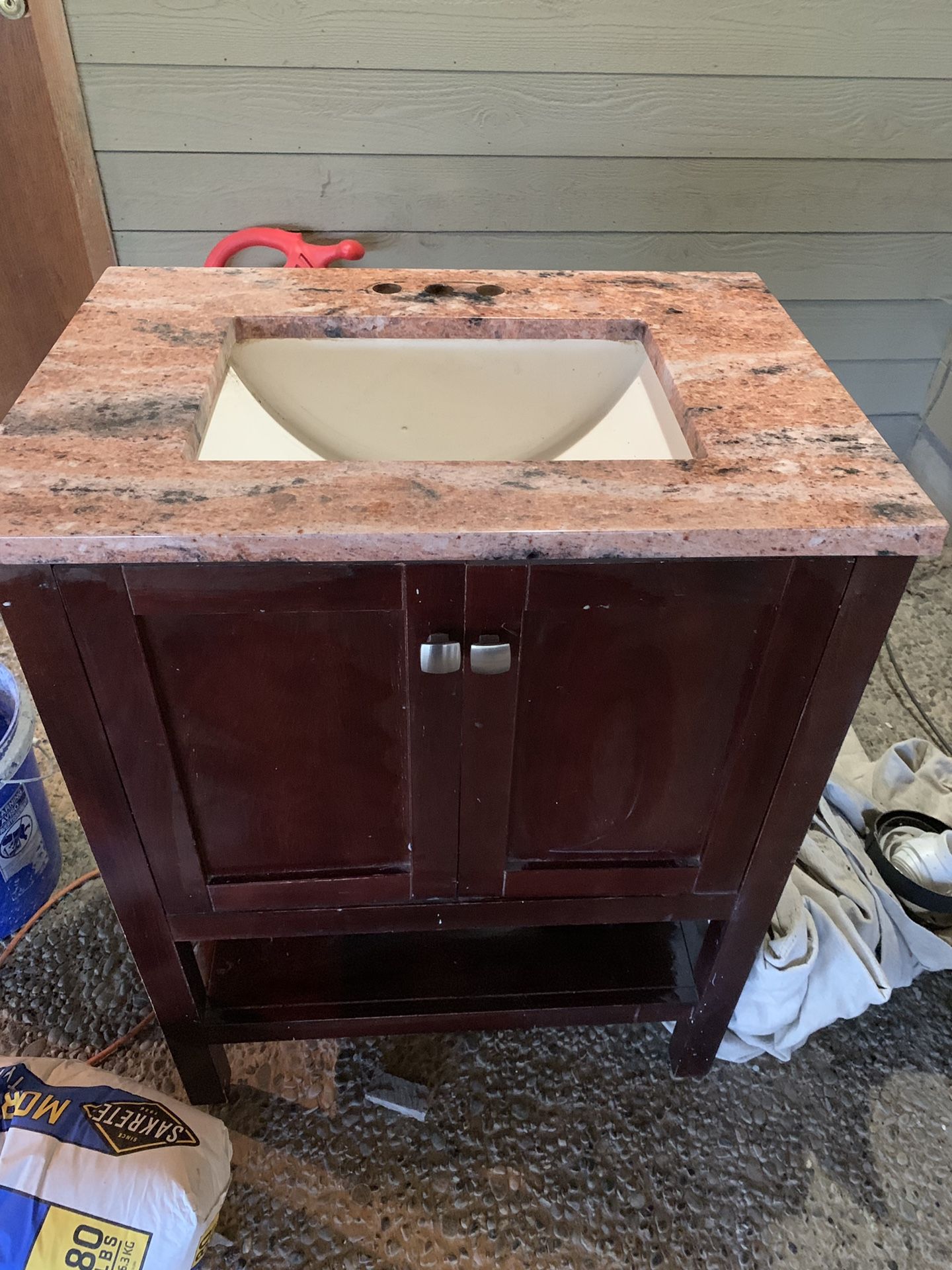 Vanity cabinet and sink