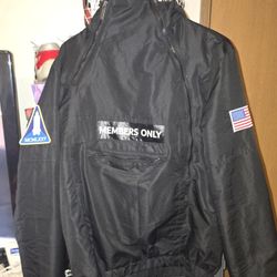 Members Only x NASA Black Anorak Jacket Men’s Size small