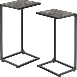 4.5 4.5 out of 5 stars 222 C Shaped End Table Set of 2, C Tables for Couch, Snack Side Table for Sofa, Couch Tables That Slide Under, Small TV Tray Ta