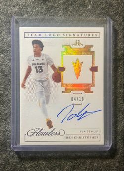2021 Panini Flawless Collegiate Basketball - Josh Christopher -  #’d  4/10  SP  Autographed Relic Rookie Card no TL-JCH - Mint