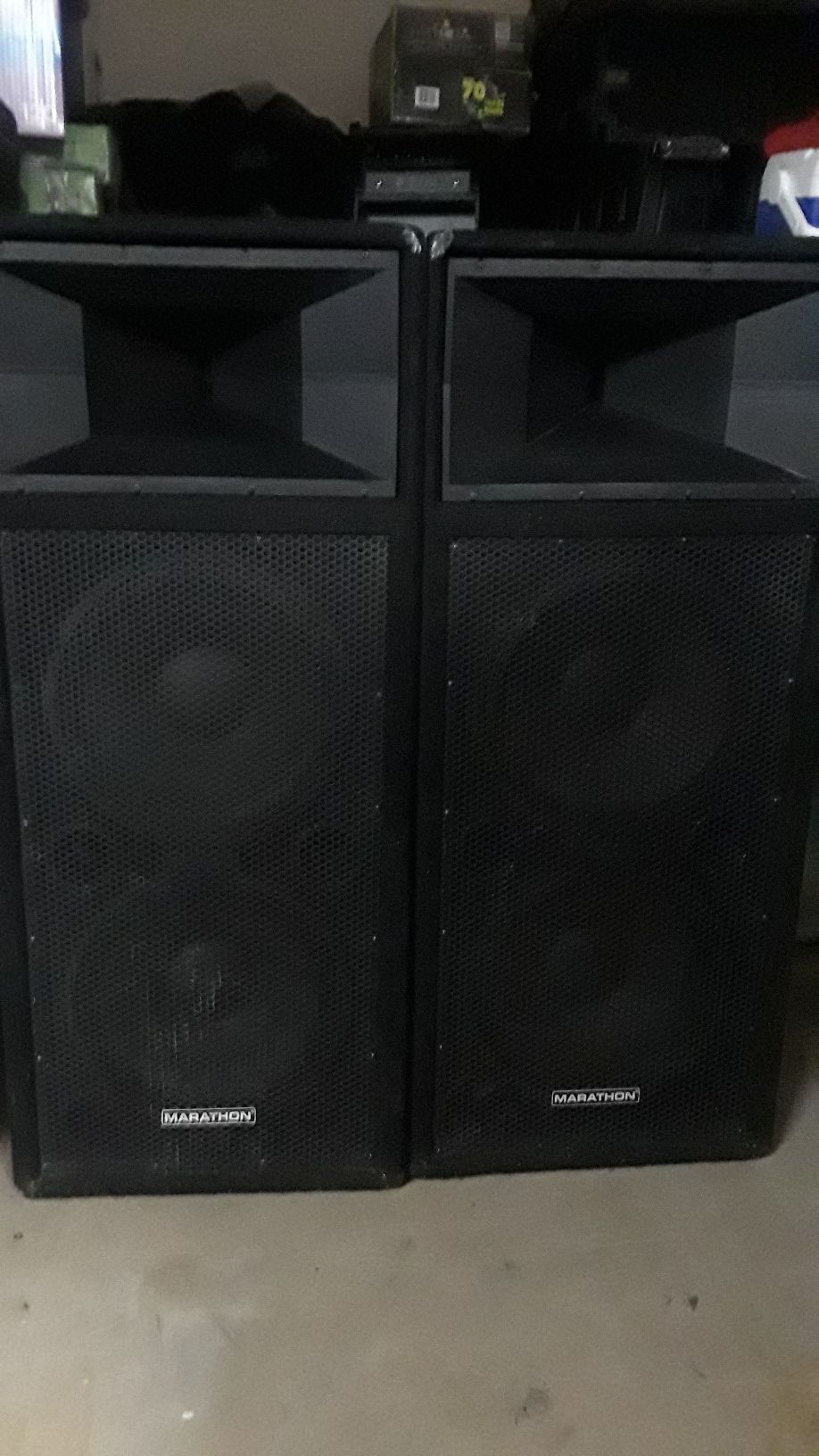Pair of Dual 15" Marathon main speakers loaded w JBL drivers