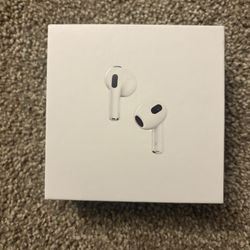 Airpods with charging case 3rd generation; white apple