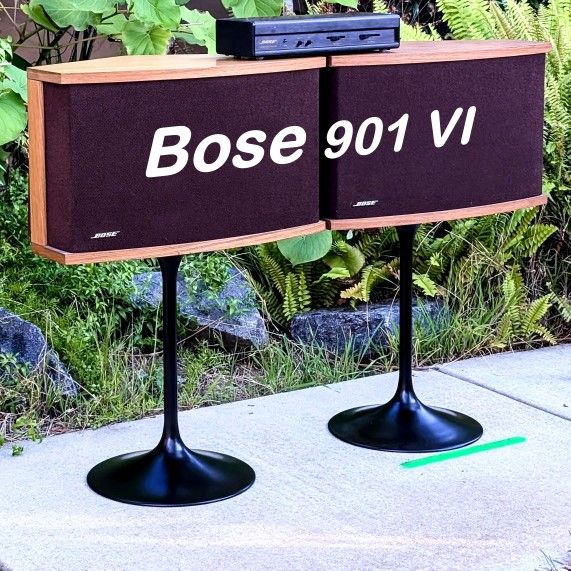 Bose 901 Series VI Speakers with EQ and Stands