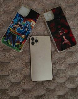 iPhone 11 Pro Max Gold with 2 Cases