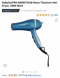 Babyliss Pro Hairdryer - like new