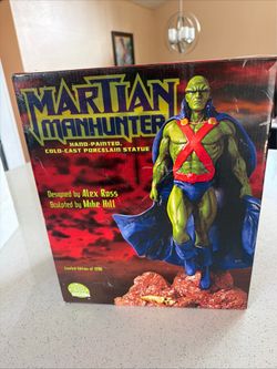 Martian Manhunter Cold-cast Statue New 2005 DC Comics Alex Ross Ltd 768/1200 COA