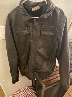 Charles and a Half Black Faux Leather Jacket