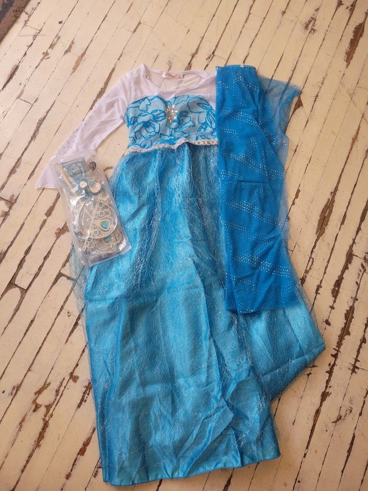 New Frozen Elsa Dress Dress up Costume Cosplay Girls 10-12