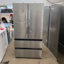 Brand New Scratch And Dent Discount 4-Door Refrigerator Never Used Save Huge🙌🙌🙌