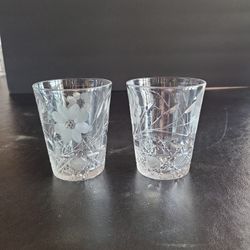 50s Etched Whiskey Glasses - Pick Up In Glenview Or Grayslake 