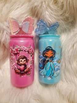 Jasmine And Monkey Glass Cup