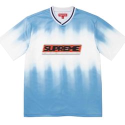 SUPREME BLUR SOCCER JERSEY BLUE SIZE MEDIUM 