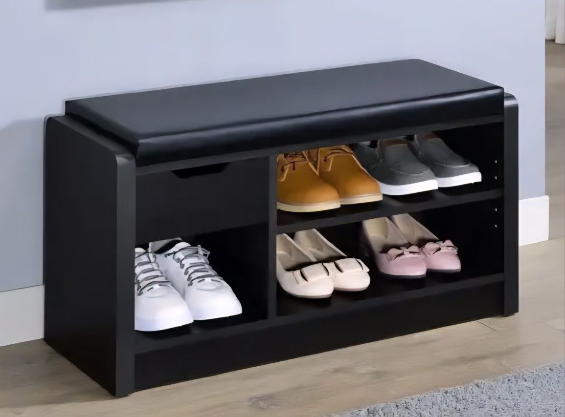 Arrington Black Shoe Bench