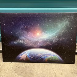 Exoplanet in Outer Space Fantasy 18” X 12”