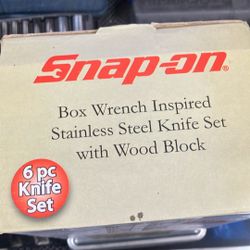 SNAP ON 6 PIECE KITCHEN, KNIFE, SET WITH SHARP