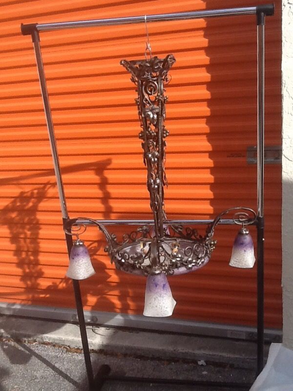 Chandeliers made of metal and glass