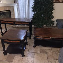 Cocktail Table, End Table and Drawer Console Table