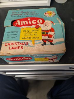 Vintage Christmas Light Bulbs In Box