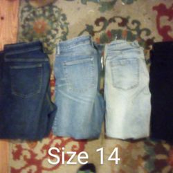 4 Size 14 Jeans 