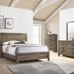 Brand New Queen King Bedroom Set Bed Dresser Mirror 