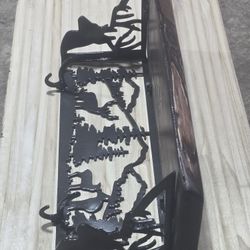 Handcrafted Shelf And Coat Hanger, Could Hang Your Skis On It Or Your Dog Leashes
