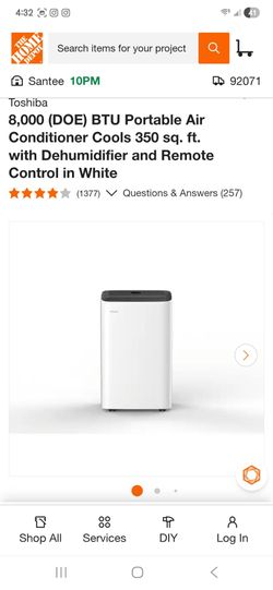 8000 btu portable air conditioner with remote