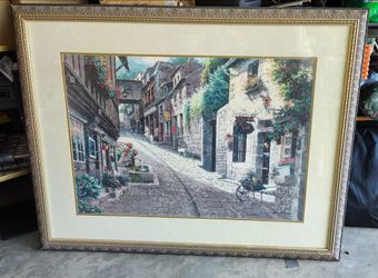 Large framed painting