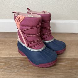OshKosh B'gosh Girls Toddler Berry and Blue Winter Snow Boots, Size 7