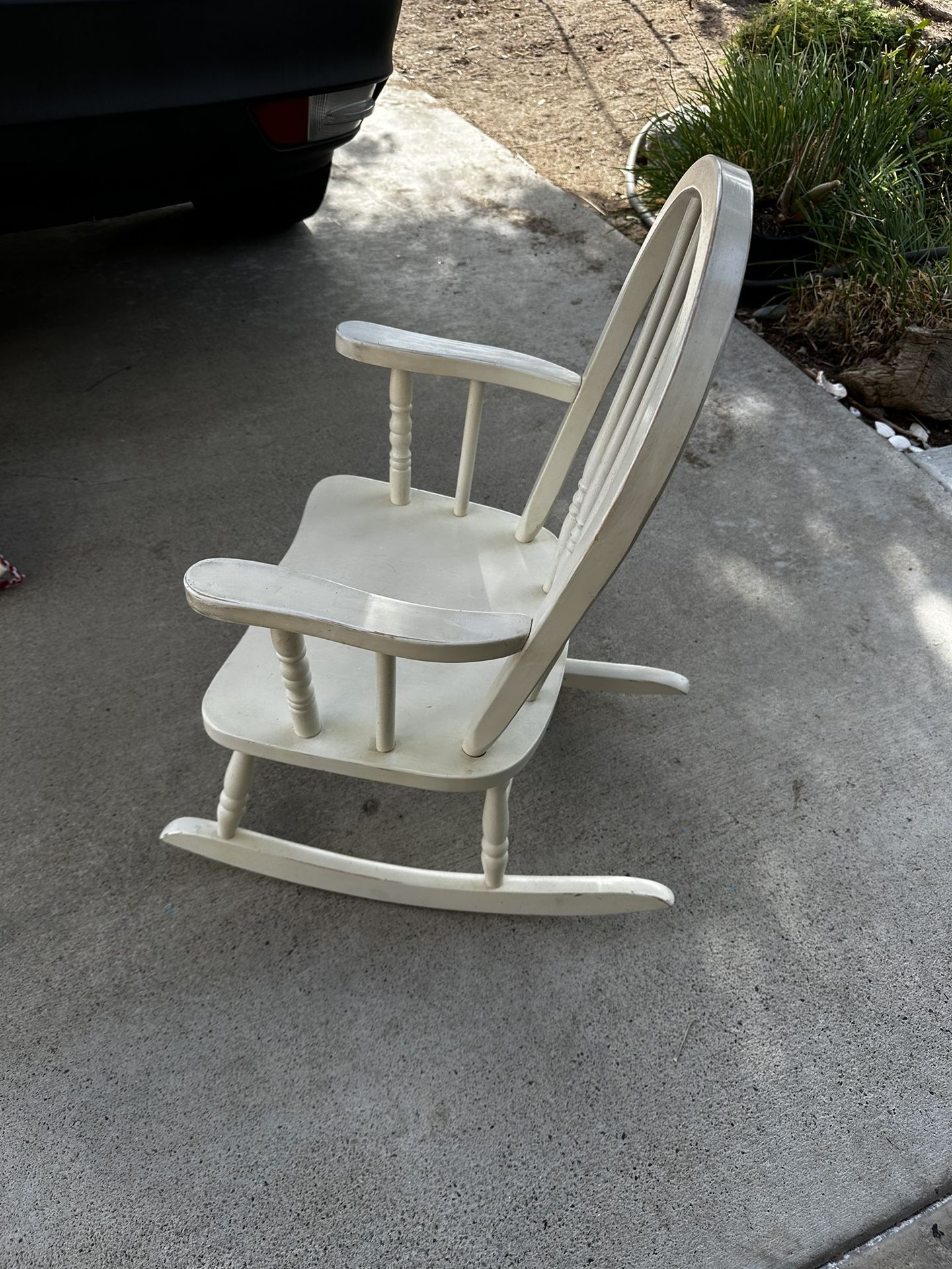 Small white rocking chair