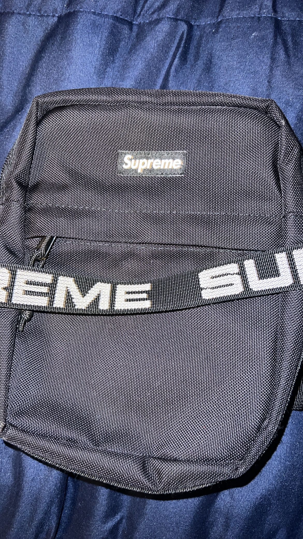 Supreme Shoulder Bag (SS18) Black  Shoulder bag women, Bags, Black  shoulder bag