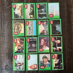1977 Topps Star Wars Series 4 "Green" trading cards - lot of 37