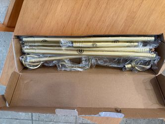 Brand New Brass / Gold Curtain Rod with Hardware