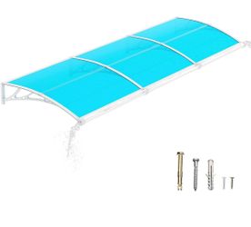 New -Awning for Door Entrance 40 x 120 Inch, Exterior Door Awning Canopy with Drainage & ABS Bracket, Polycarbonate Cover for Door Window Exterior, UV