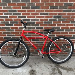 Snap-on red Klunker bicycle