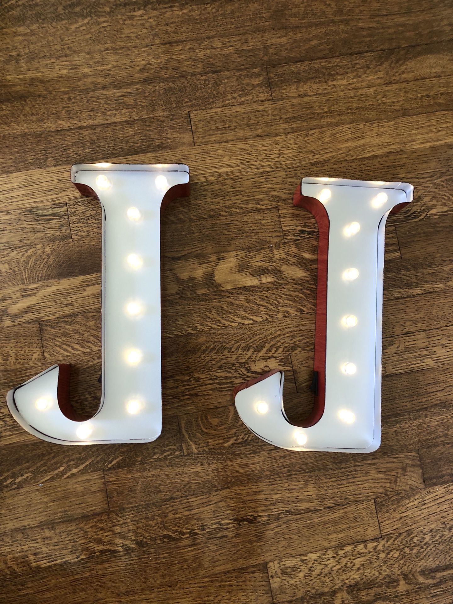 Metal LED marquee sign- (2) letter “J”