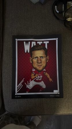 JJ WATT autographed photo