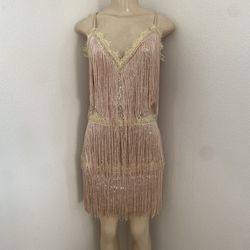 Shein Fringe & Sequin Dress - Size Medium 