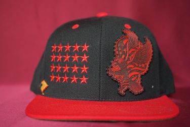 Leather Engraved American Eagle 🦅 And Star 🌟 Embroidery On Cap 