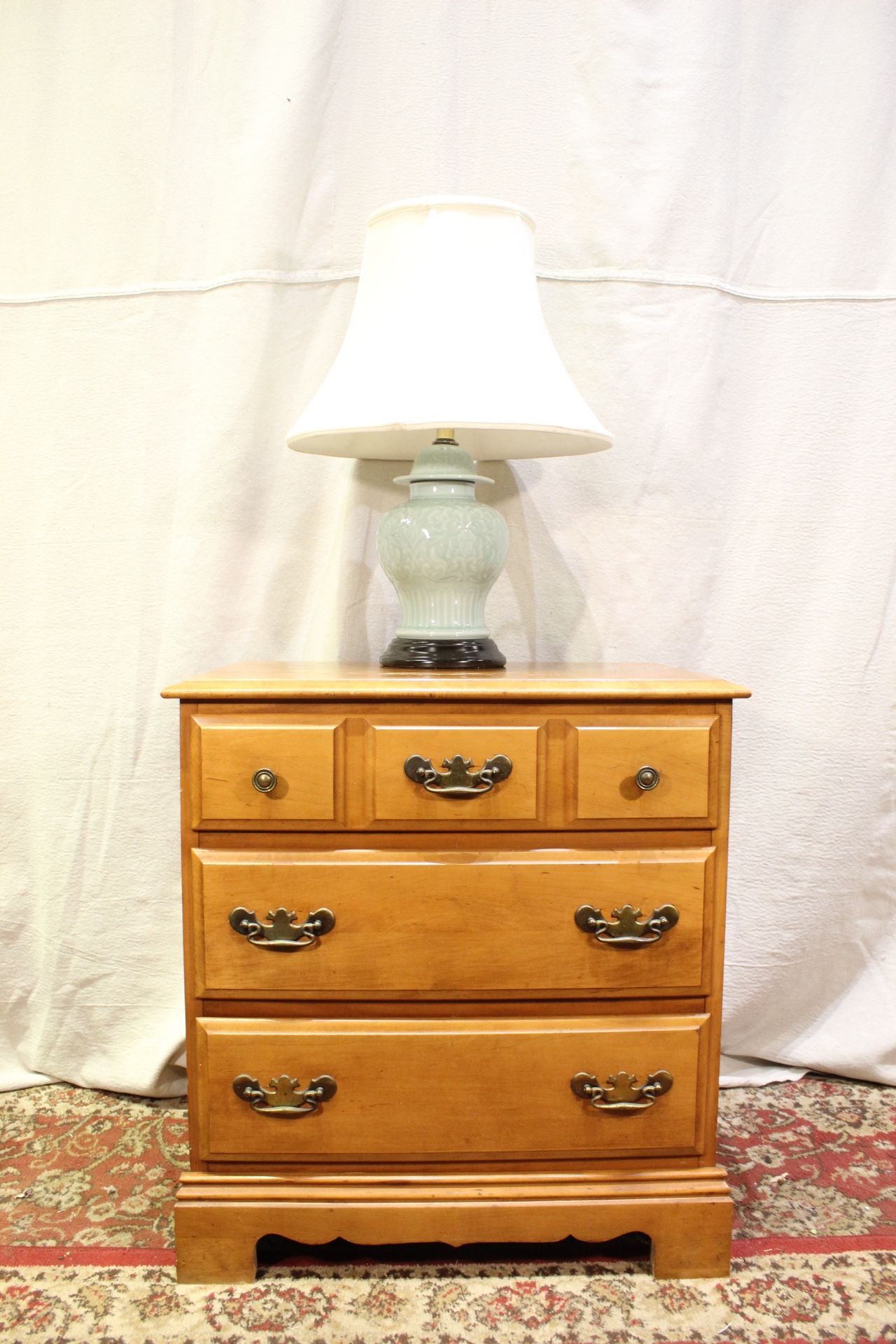 Vintage Maple Dresser W/ Nightstand